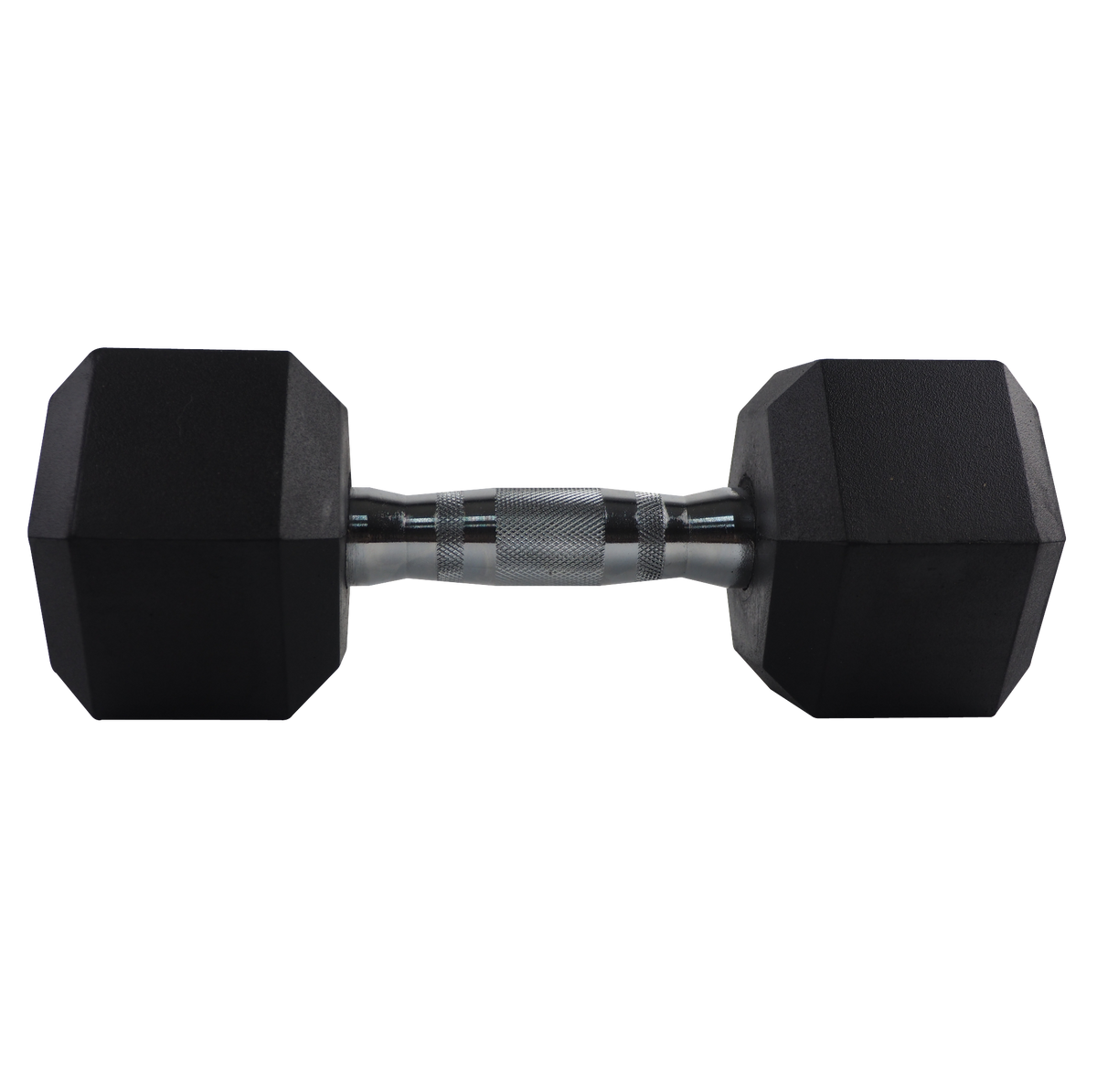 20lb Rubber Coated Hex Dumbbell Black Chrome GoZone GoZone Canada