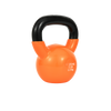 Orange 15lb kettlebell de face/hors centre