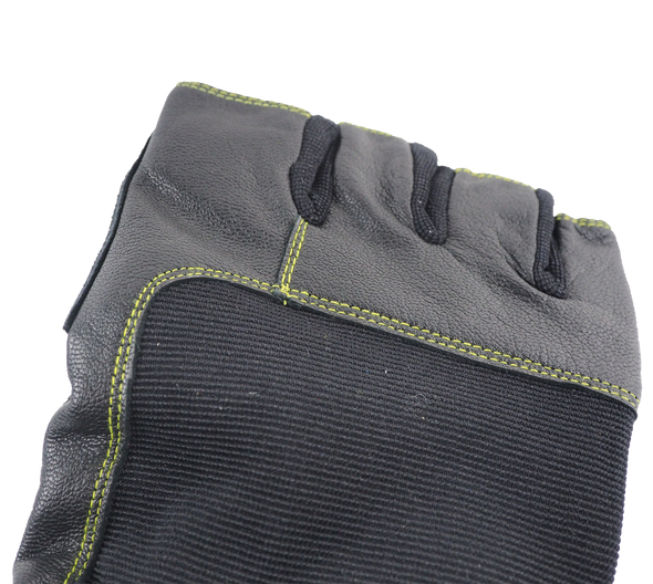 Gants Pro Fitness - Style poignet enveloppant - L/XL - Noir/Lime