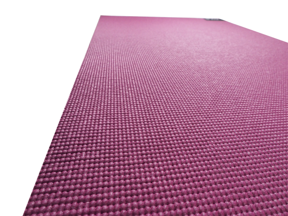 Tapis de yoga en mousse à mémoire solide de 7 mm - 24" x 68" - Bourgogne