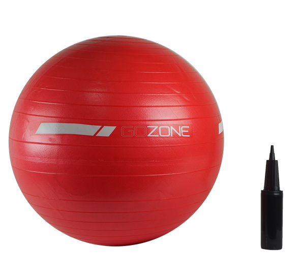 Ballon d'exercice 55cm - Rouge/Noir