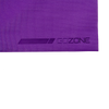 Gros plan du logo GoZone sur un tapis de yoga violet