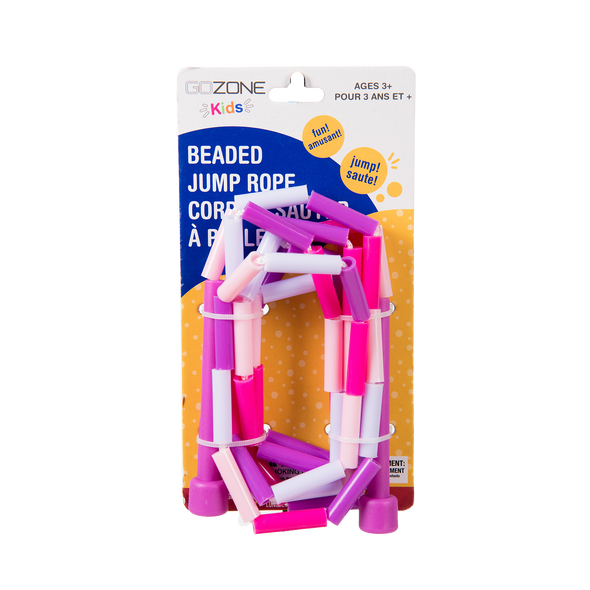 Corde à sauter perlée - violet/rose