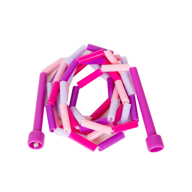 Corde à sauter perlée - violet/rose