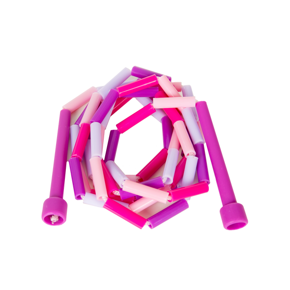 Corde à sauter perlée - violet/rose