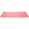 Tapis de fitness rose/rouge vu de côté/angle de 45 degrés