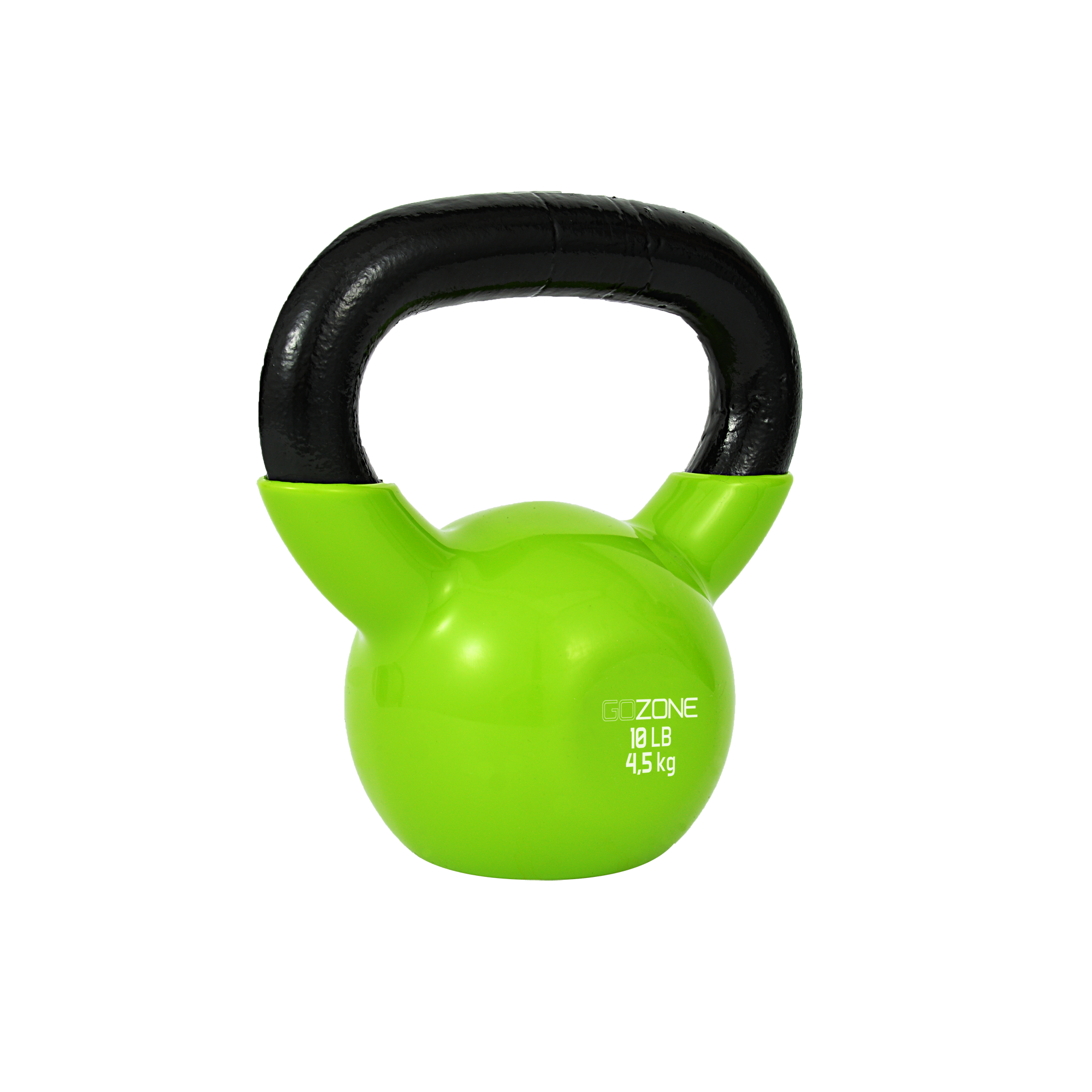 10lb Vinyl-Dipped Cast Iron Kettlebell – Green/Black – GoZone 10lb Vinyl-Dipped Cast Iron Kettlebell – Green/Black – GoZone