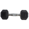 Rubber-coated dumbbell shot from above