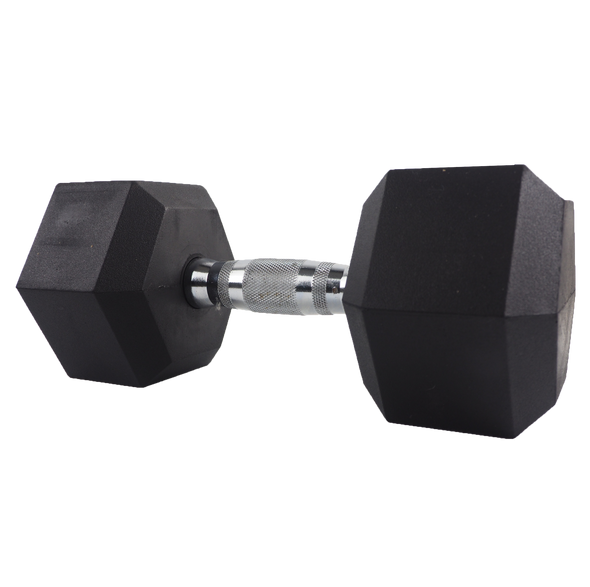 30lb hex dumbbell, off-center view