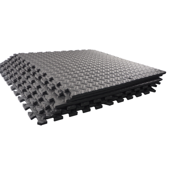 Fitness Flooring Tiles – 6pcs – Black