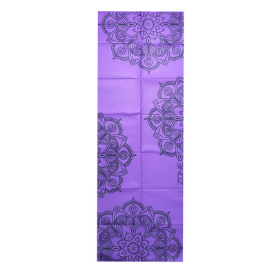 Printed Foldable Yoga Mat – Purple