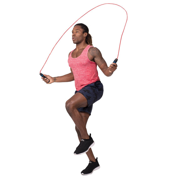 Man using 1lb weighted jump rope