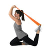 Woman working out with orange resistance band