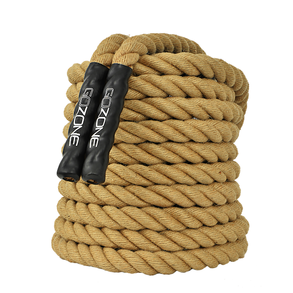20ft Battle Rope – Natural/Black – GoZone – GoZone Canada
