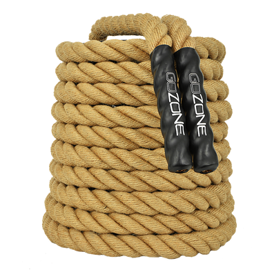 40ft battle rope, coiled up neatly