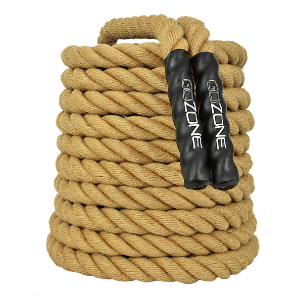 40ft battle rope, coiled up neatly