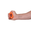 Person using orange 20lb hand grip ring