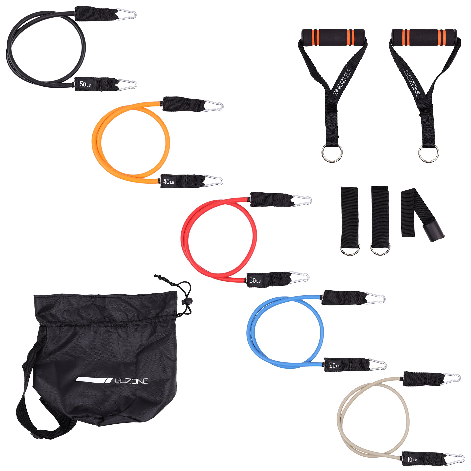 All-In-One Resistance Band Set – Multi-Colour – GoZone – GoZone Canada
