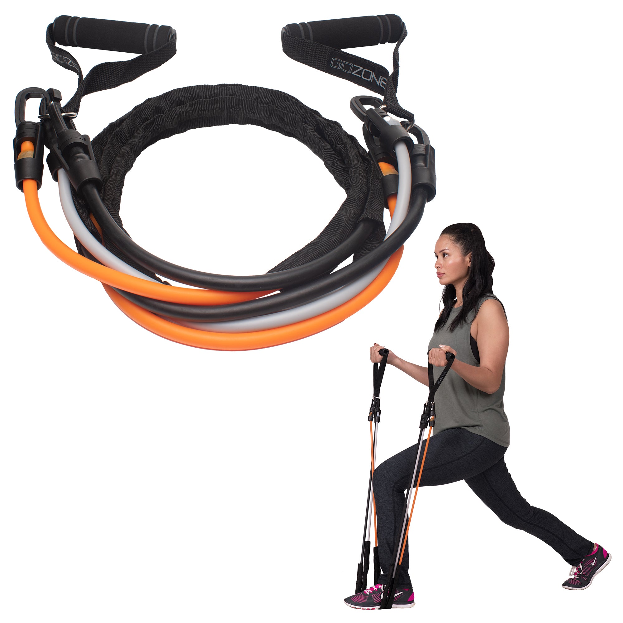 Gozone Band 3-in-1 Resistance Band – Orange/Black/Grey – GoZone – GoZone Canada