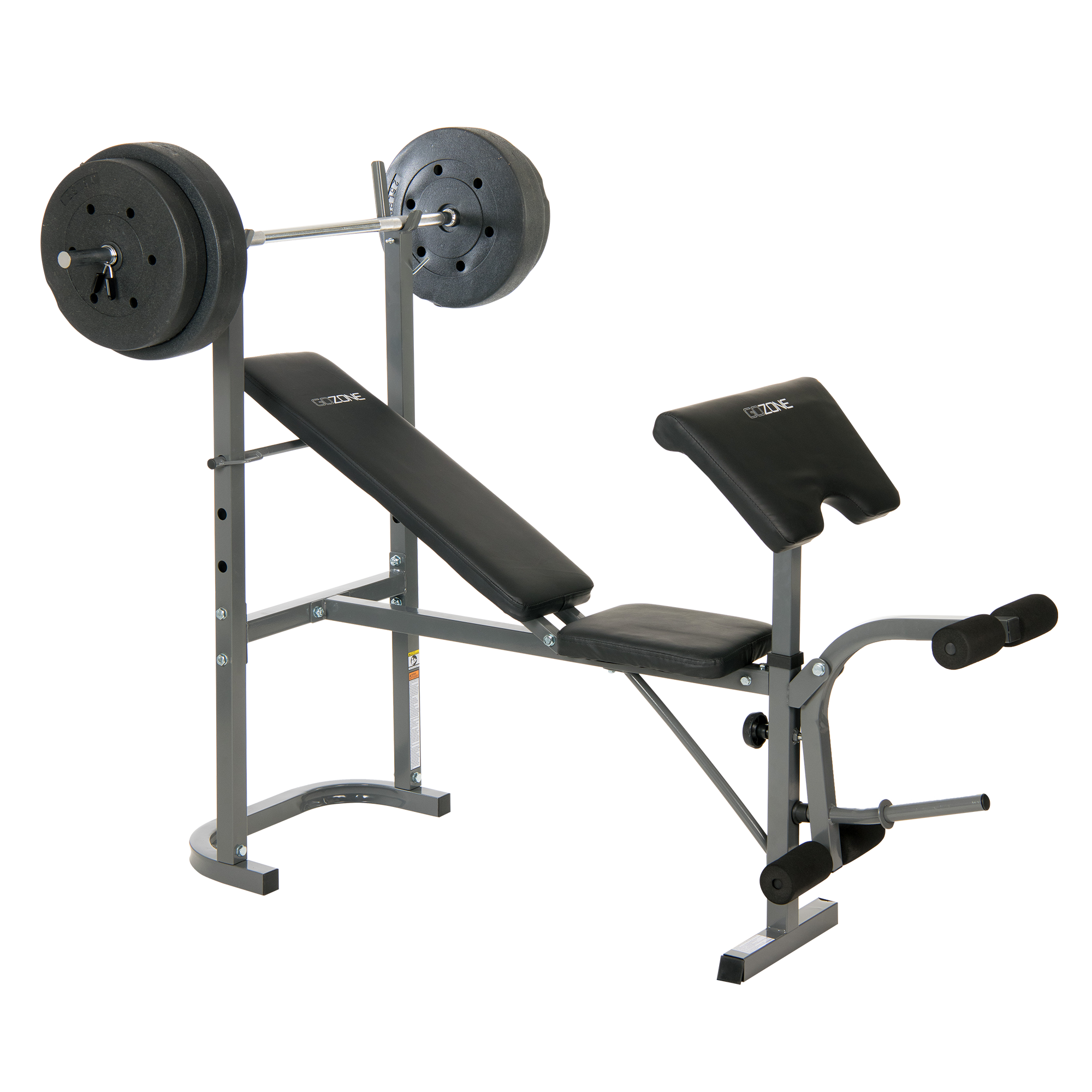 Workout Bench with Weight Bar 80lb Weights GoZone GoZone Canada