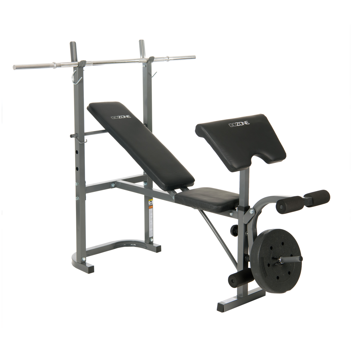 Workout Bench with Weight Bar & 80lb Weights – GoZone – GoZone Canada