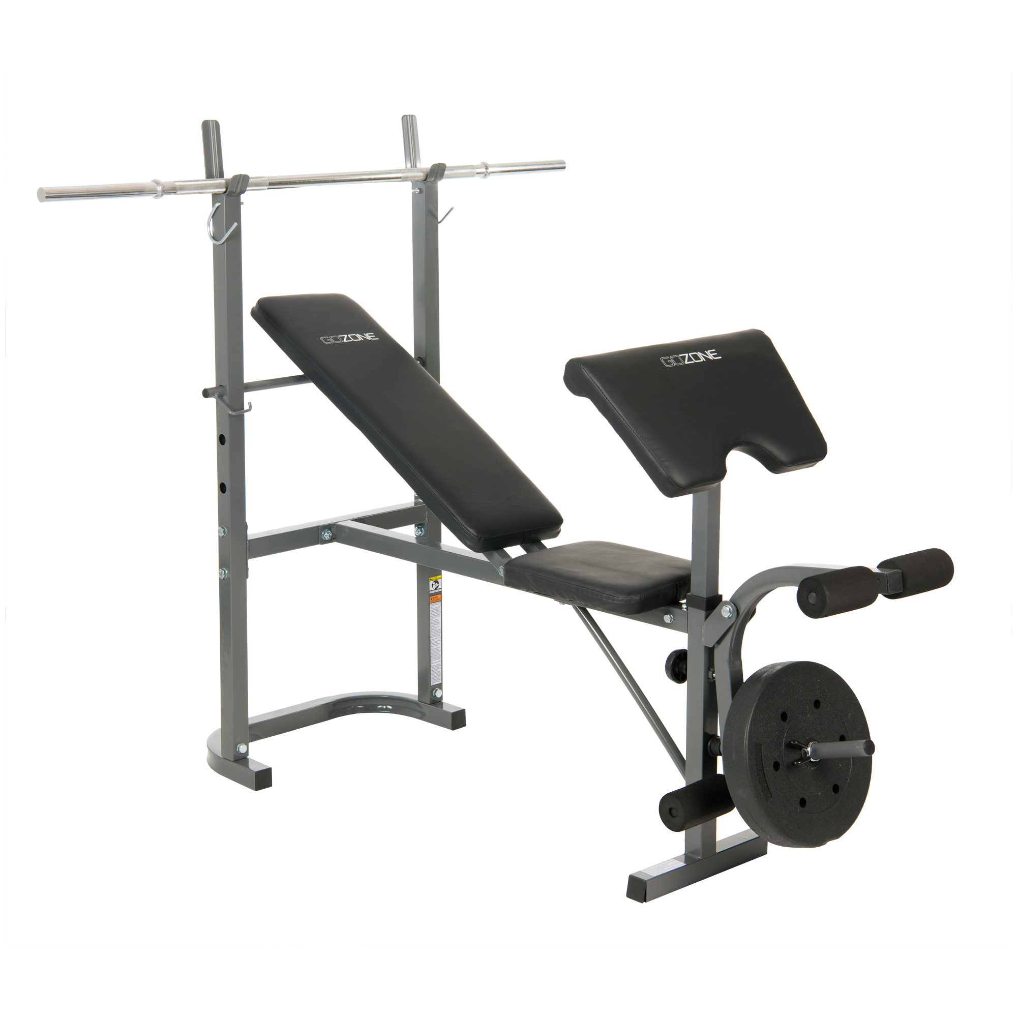 Workout Bench with Weight Bar 80lb Weights GoZone GoZone Canada