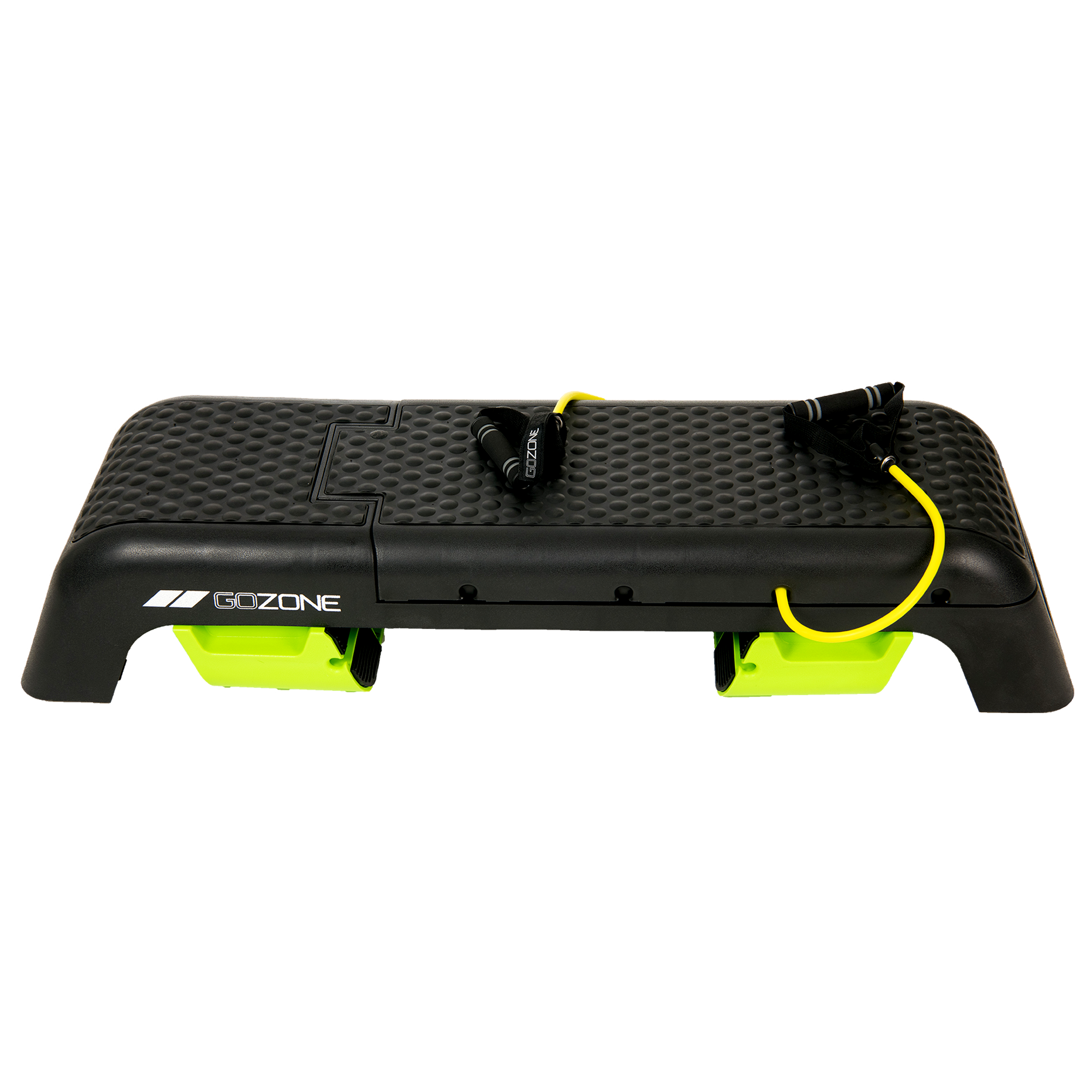 Adjustable Bench/Step Deck w/ Resistance Bands – Black/Green – GoZone ...