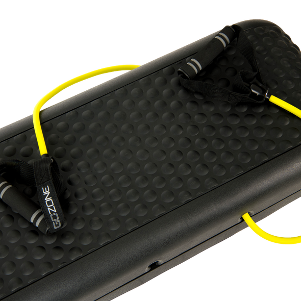 Adjustable Bench/Step Deck w/ Resistance Bands – Black/Green – GoZone ...