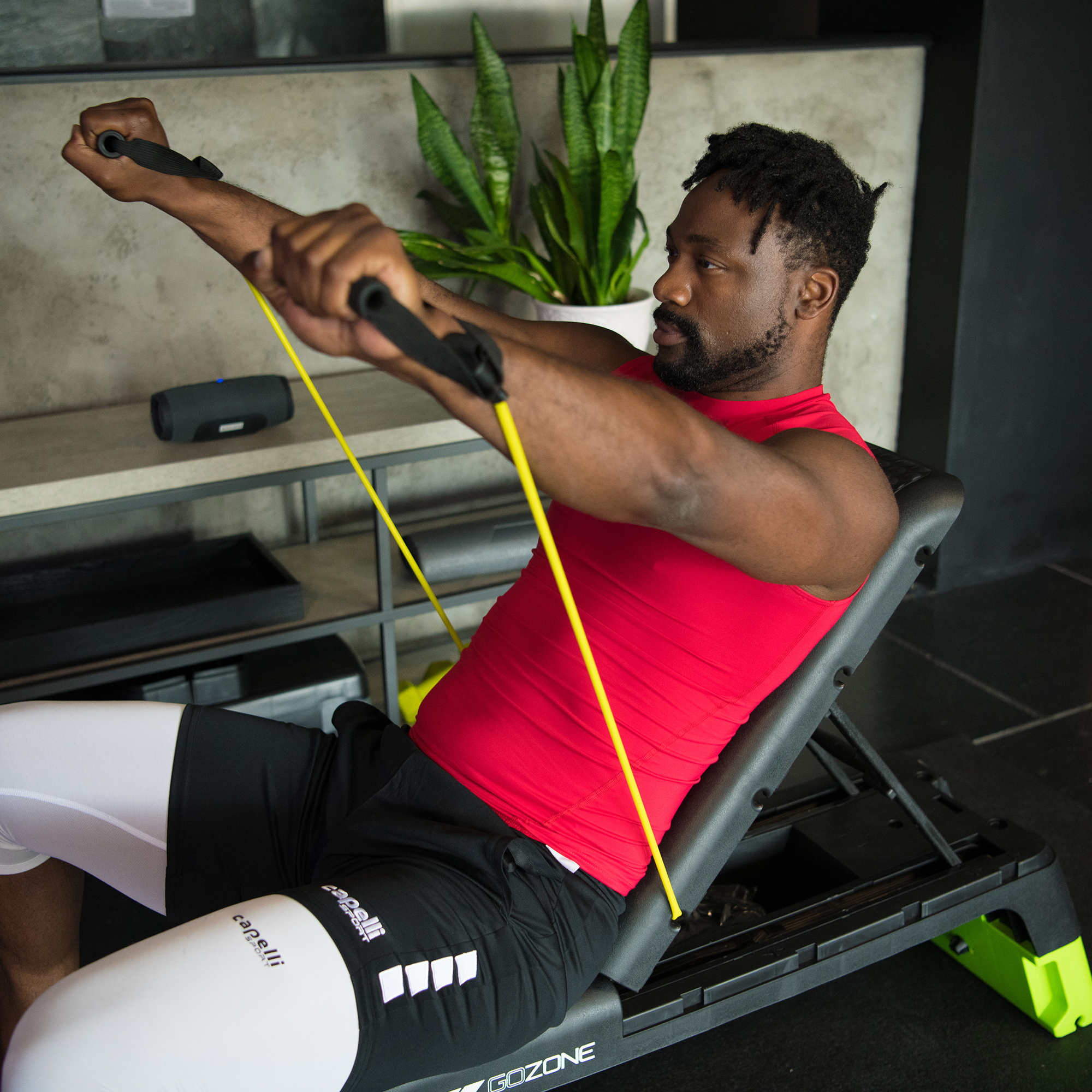 Adjustable Bench Step Deck w Resistance Bands Black Green GoZone GoZone Canada