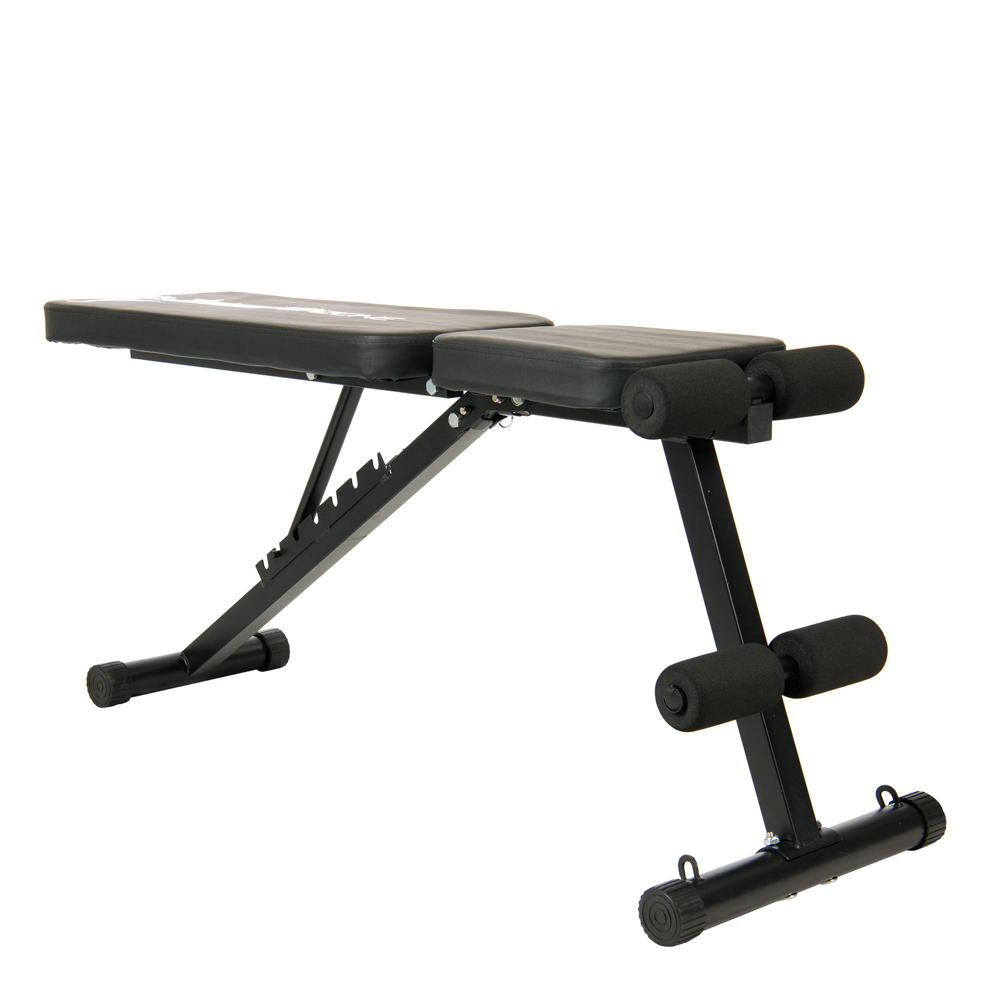 Foldable Weight Bench with Resistance Bands Black GoZone