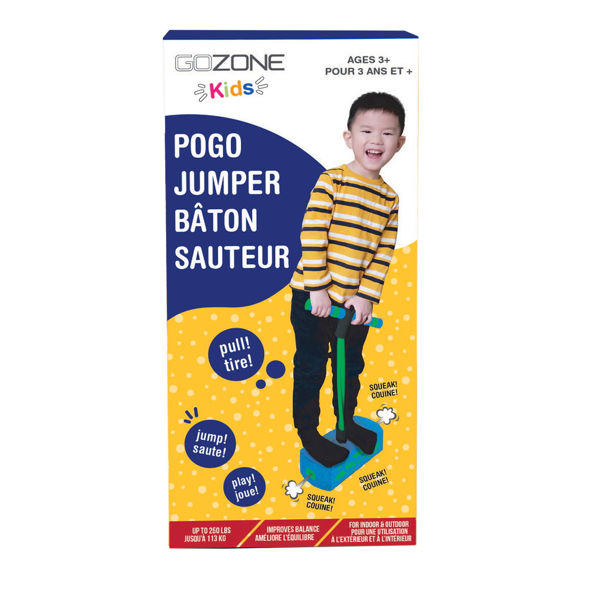 Gozone Jump Rope Dino-Printed Resistance Pogo Jumper – Green/Blue – GoZone – GoZone Canada