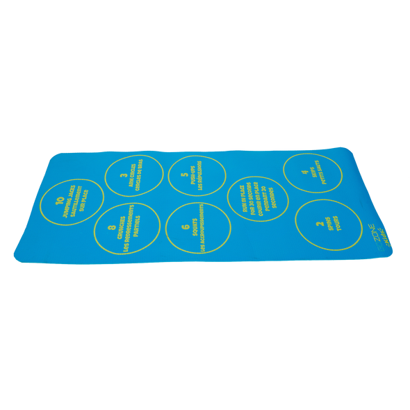 Exercise side up, activity mat pictured from the side