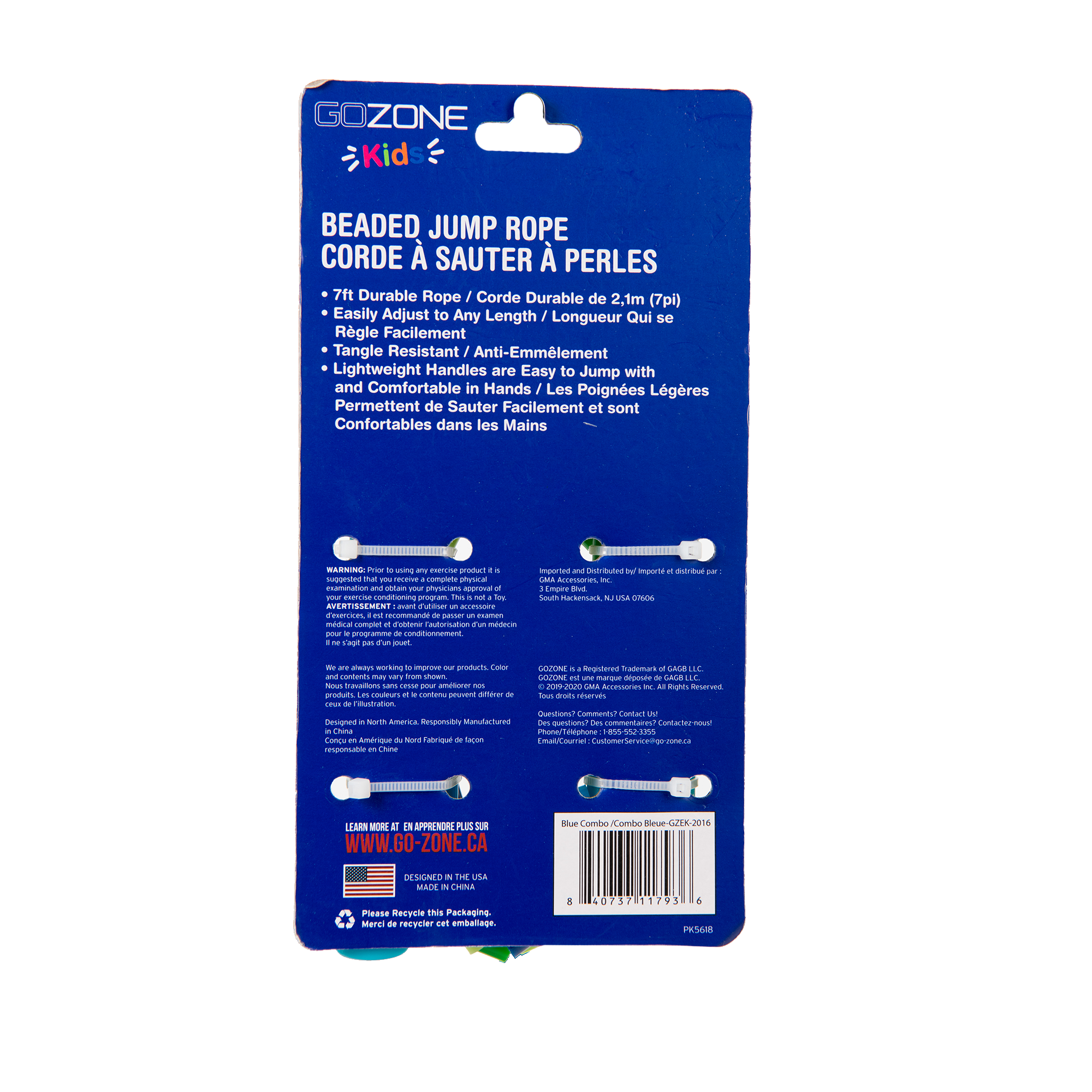 Gozone Speed Rope Beaded Jump Rope – Blue/Green – GoZone – GoZone Canada