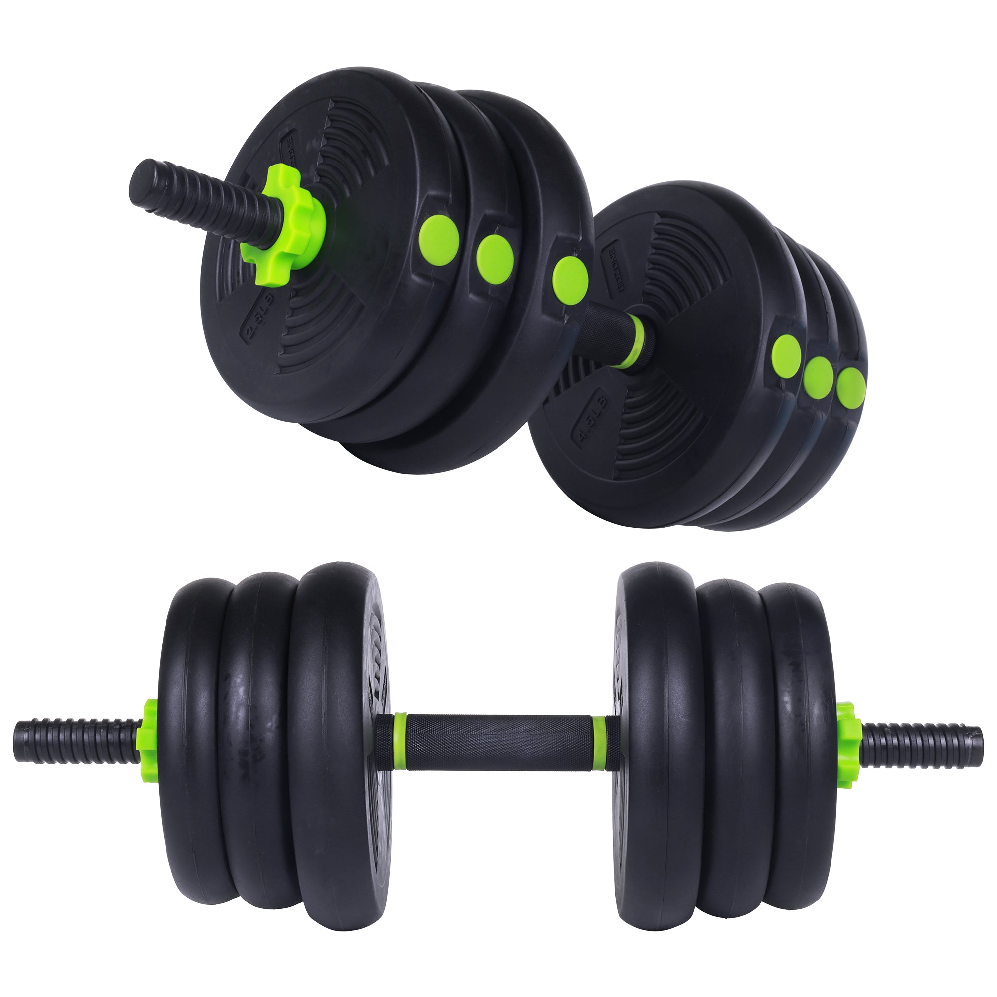 50 LB Multi-Use Weight Set - Green/Black – GoZone Canada