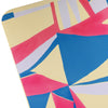 10mm Exercise Mat with Abstract Print - Tan/Blue/Red Combo