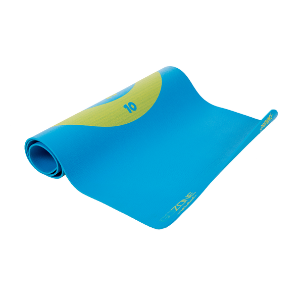 Activity mat partially unrolled, target side up