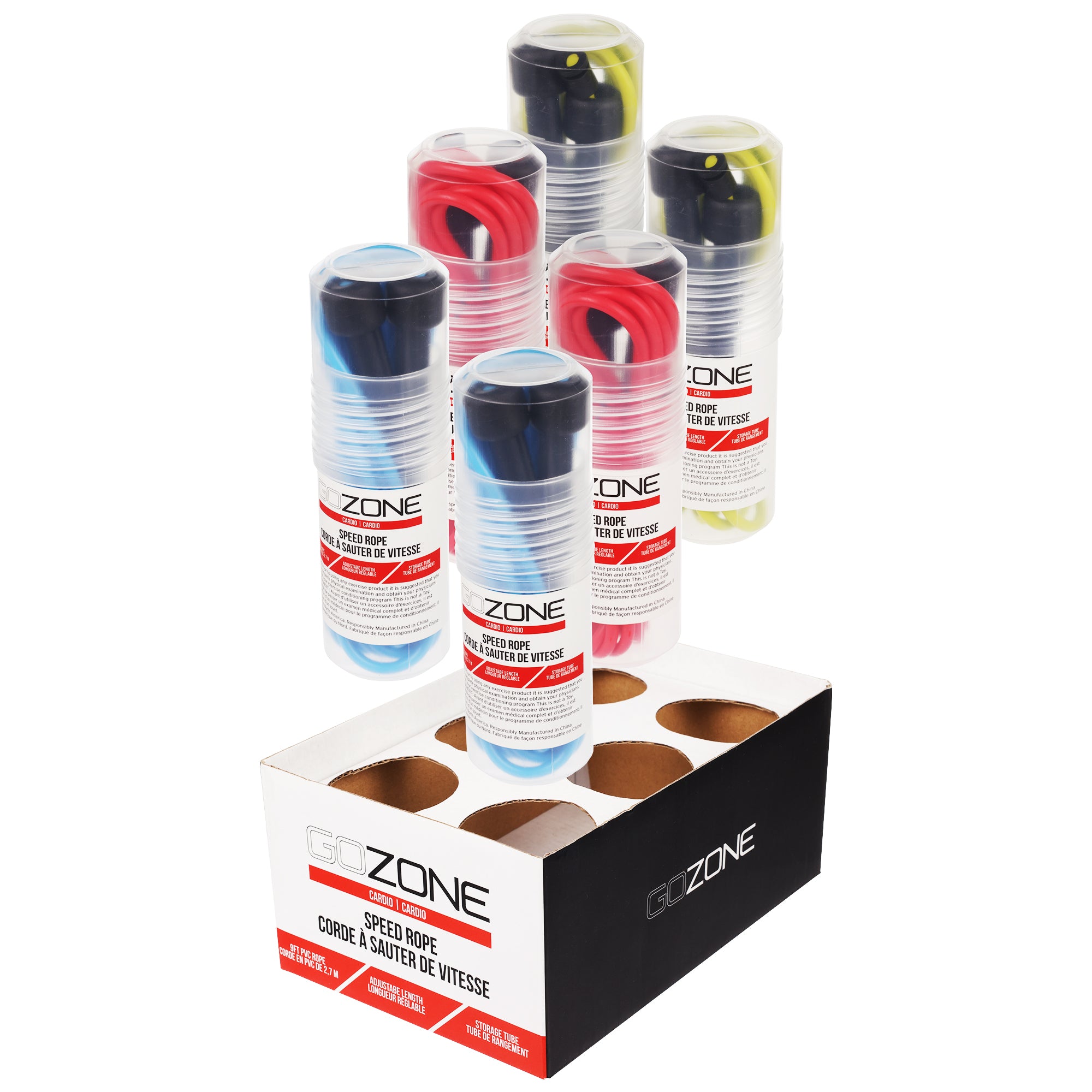 Gozone Speed Rope Basic Speed Rope in Tube – Red Combo – GoZone – GoZone Canada