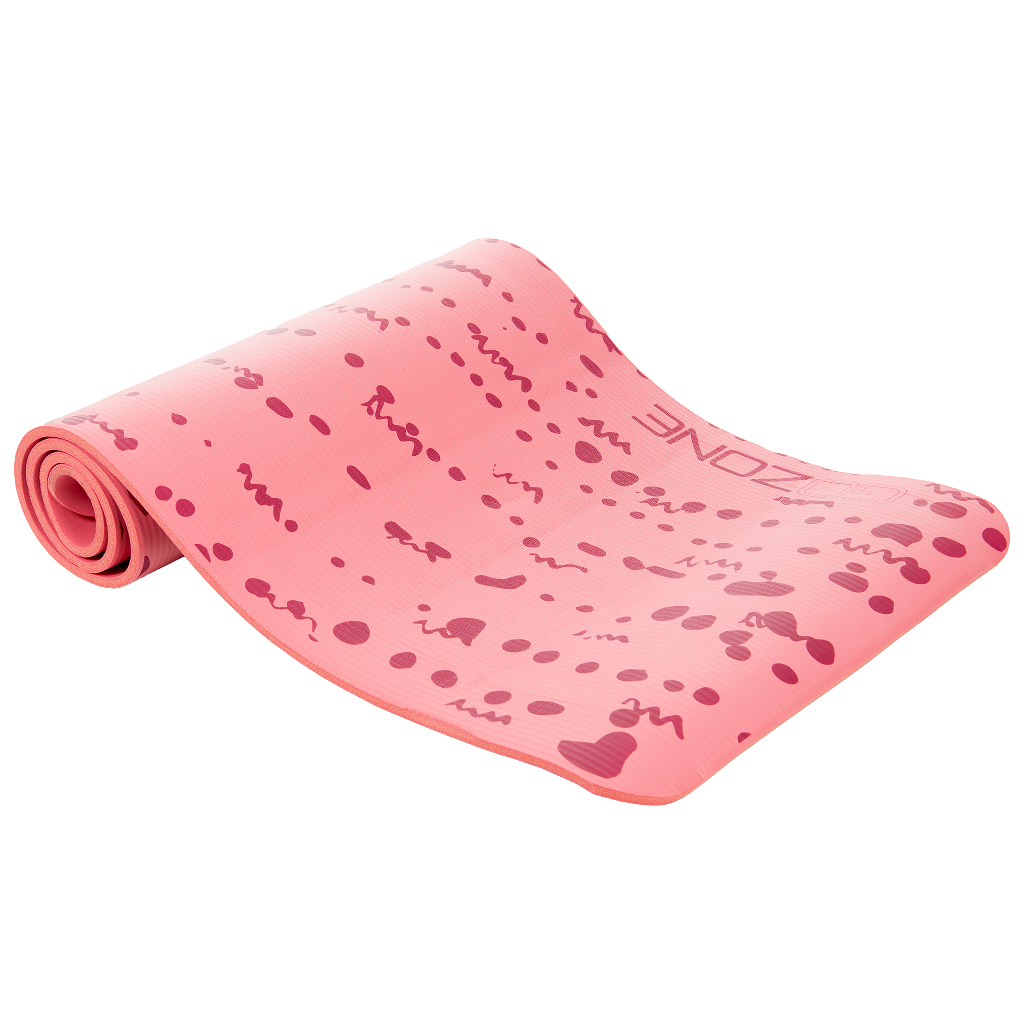 Gaiam Essentials Fitness Mat & Sling (10mm) Pink flat